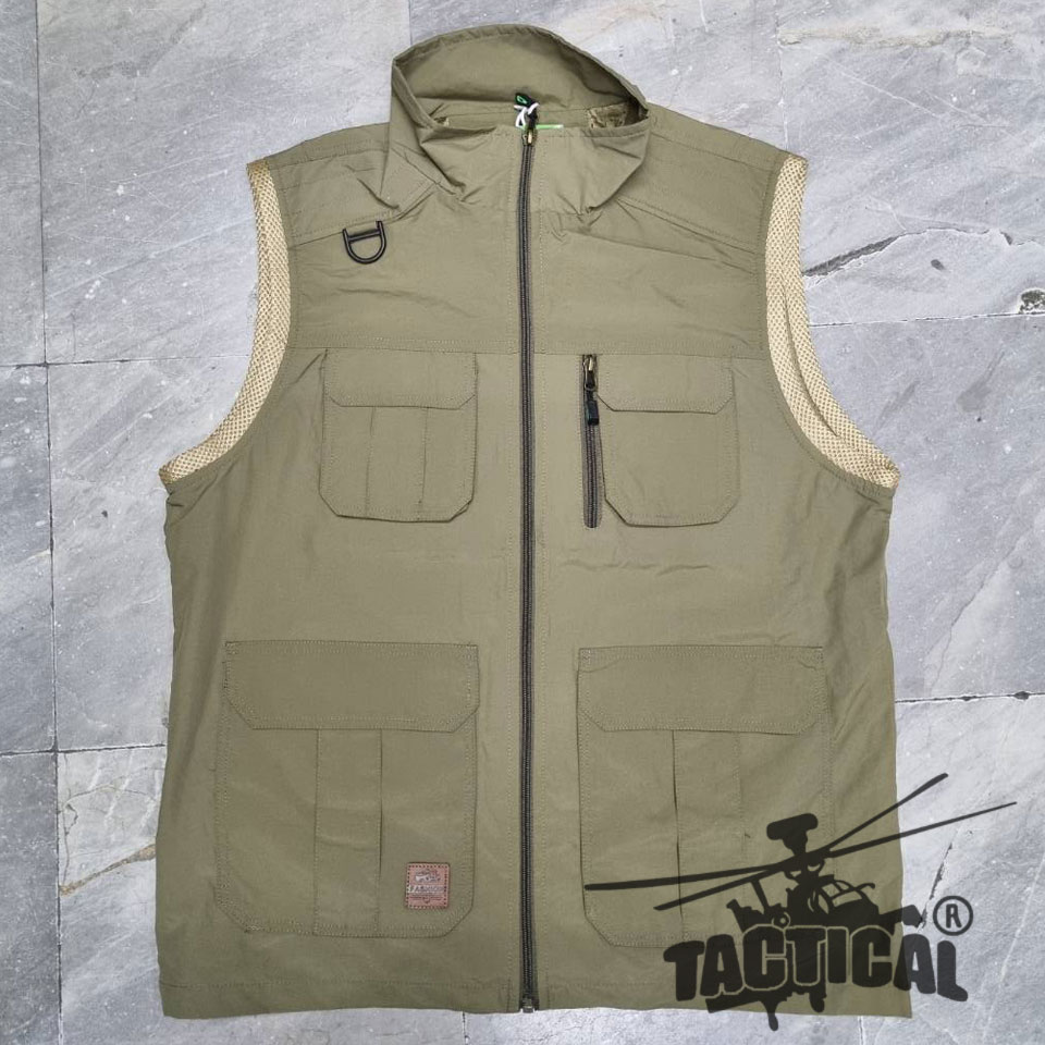 เสื้อกั๊กหน่วยงานราชการ กระเป๋าเยอะ ตีนตุ๊กแก (4 สี)