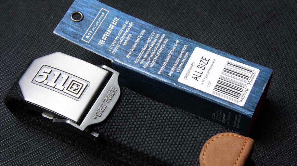 เข็มขัด หัวเงินปั้มลาย สายผ้า Canvas