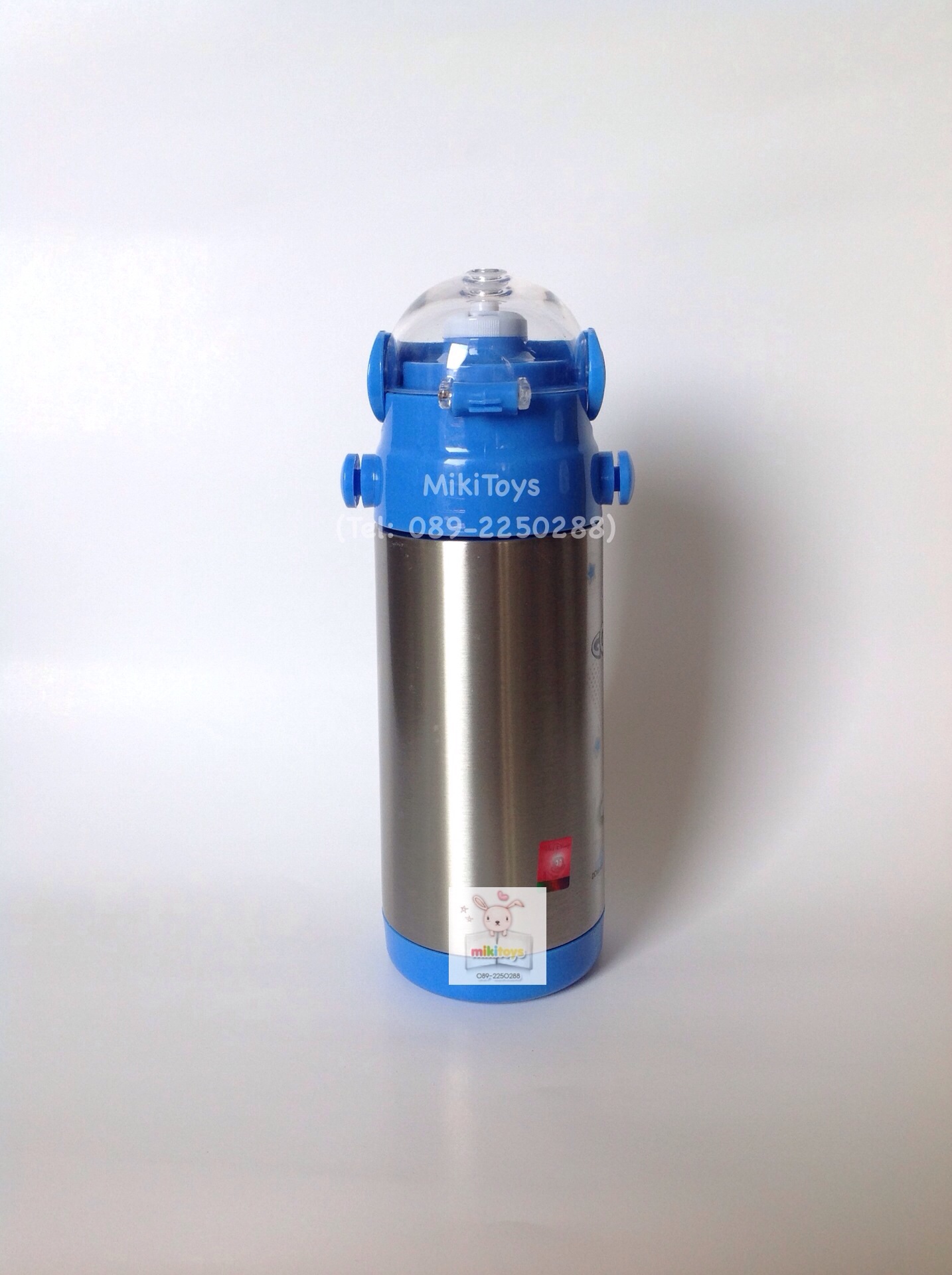 ✅กระติกน้ำมิกกี้เมาส์ Disney Mickey Mouse สีฟ้า-เงิน ลายด้านเดียว --Good Luck Disney Baby-- แถมฟรี!! ถุงหุ้มช่วยรักษาอุณหภูมิ1ถุงและแปรงล้างหลอด1ชิ้นค่ะ^^