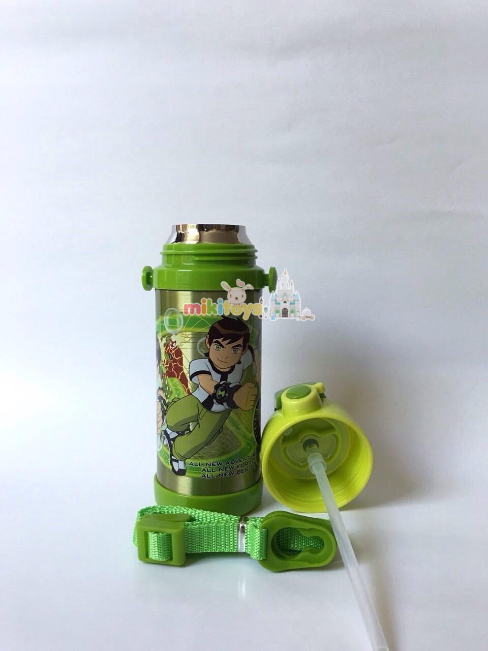 กระติกน้ำเก็บอุณหภูมิ BEN10 เบนเทน สีเขียวสุดเท่ห์ ขนาด350ml.