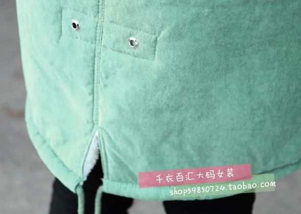 PreOrderคนอ้วน - เสื้อกันหนาว ไซส์ใหญ่ ผ้าฝ้ายโพลิเอสเตอร์ ข้างในหนังสัตว์ มี Hood+เฟอร์ สี : เทา / ดำ / เขียว