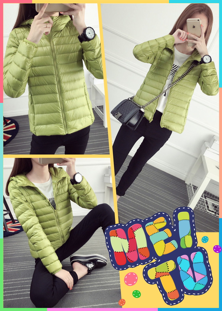 PreOrderเสื้อผ้าคนอ้วน - เสื้อกันหนาวคนอ้วน บุนวม+ขนเป็ด ไม่หนา สี : ดำ / ไวน์แดง / น้ำเงิน / กุหลาบแดง / ม่วง / เขียวอ่อน / แดง