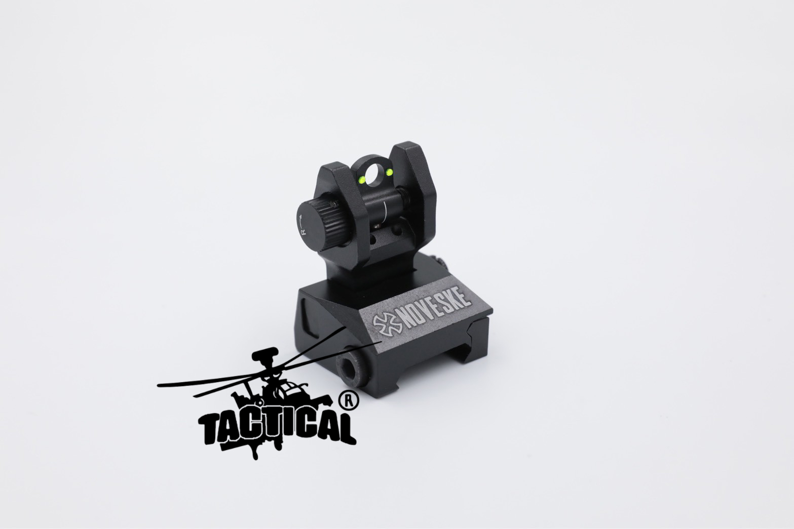 ศูนย์หน้า-หลังพับได้ โลหะ รุ่น ศูนย์เล็งเรืองแสง ทรง Noveske