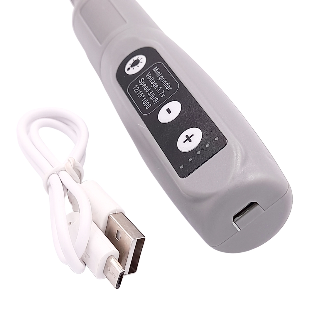 เครื่องตีฟองนม USB ชาร์ต 3.7V-3000-14000rpm สีเทา รหัส 2562