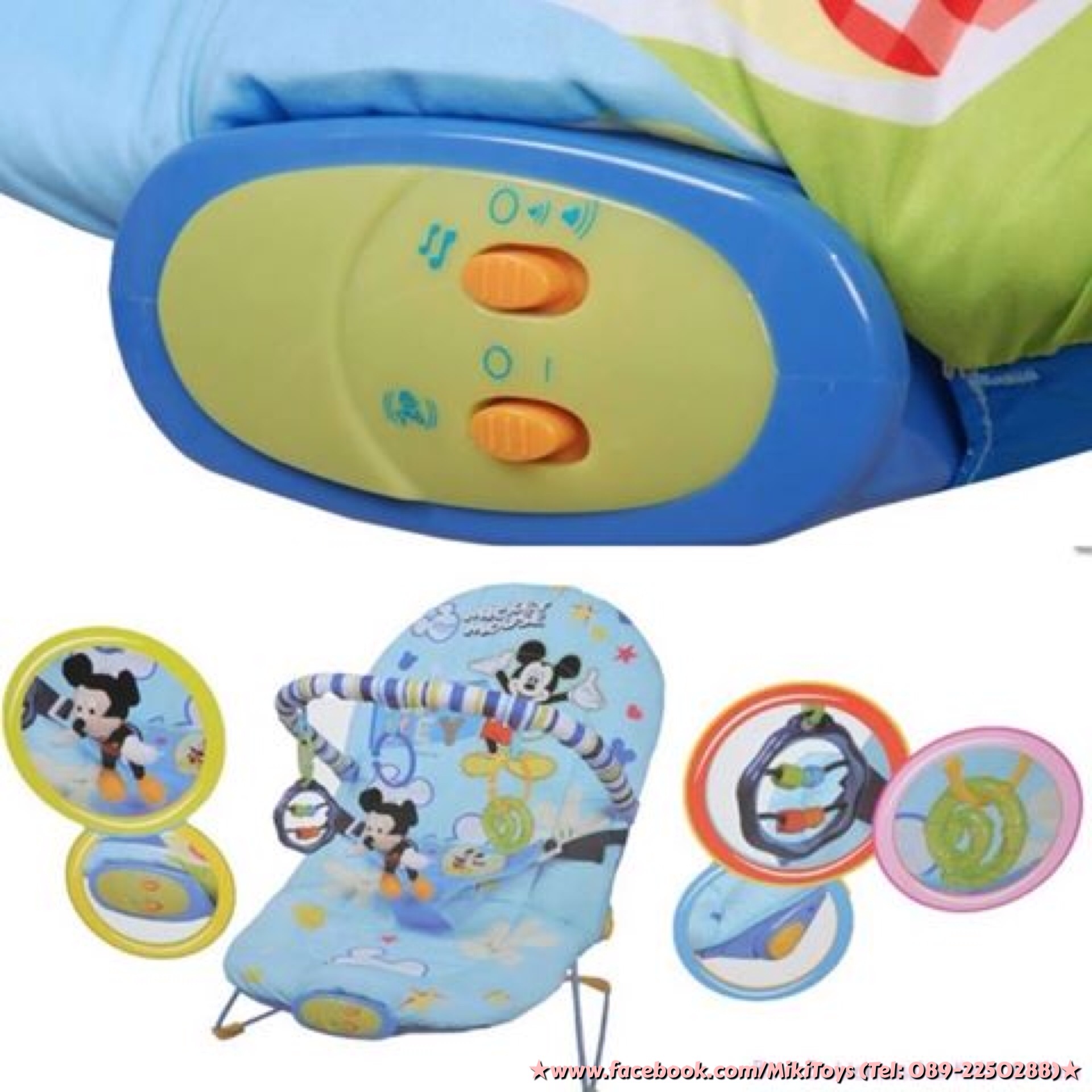เปลโยกมัลติฟังก์ชั่น Blossom Farm - Musical Melodies Comport & Play Bouncer ลายมิกกี้ เมาส์