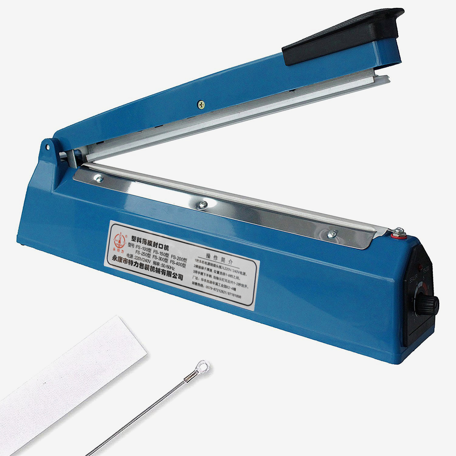 เครื่องซีลไฟฟ้าแบบกด ยาว 400 mm. สำหรับซีลถุงพลาสติก PPและ PE 1608-117