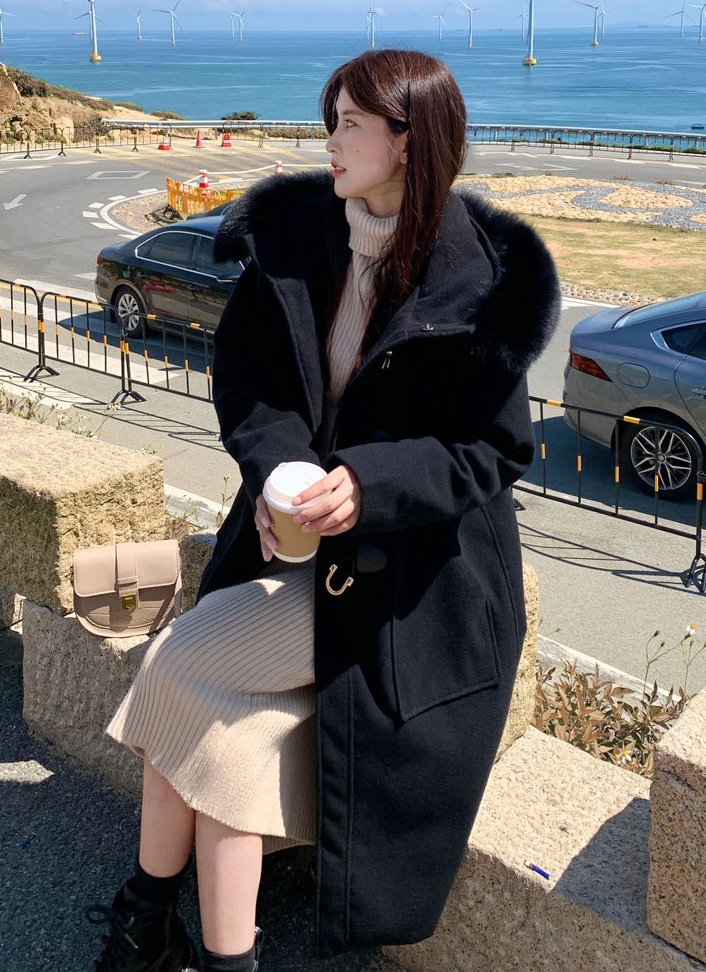 2324-0038 โค้ทวูล ไซส์ใหญ่น้า มีเฟอร์ฟูๆ