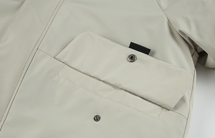 M2324-0026 โค้ทผู้ชายไซส์ใหญ่ ขนเป็ด กันน้ำ หล่อเท่ ๆ ซับถอดได้ ไม่ติดซิปหน้า