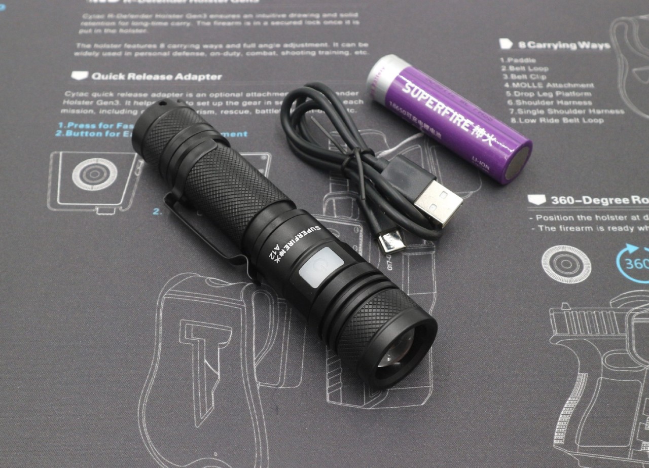 ไฟฉาย SupFire รุ่น A12 (ไฟแรง)