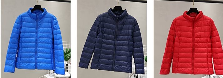 LD012 - เสื้อกันหนาว - ผ้าร่ม กันน้ำ บุขนเป็ด สีสันสวยงาม สี : ดำ / กุหลาบแดง / แดง / ไวน์แดง / ส้ม / ฟ้า / ม่วง / กรม