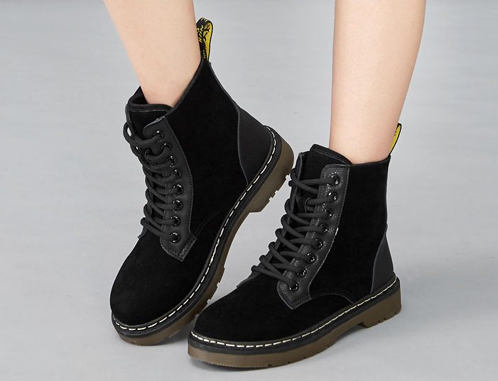 Pre Order - รองเท้ากันหนาว รองเท้าลุยหิมะ หนัง Pu ข้างในบุกำมะหยี่ สูง 17.5cm สี : น้ำตาล / ดำ ไซส์ 35 / 36 / 37 / 38 / 39 / 40