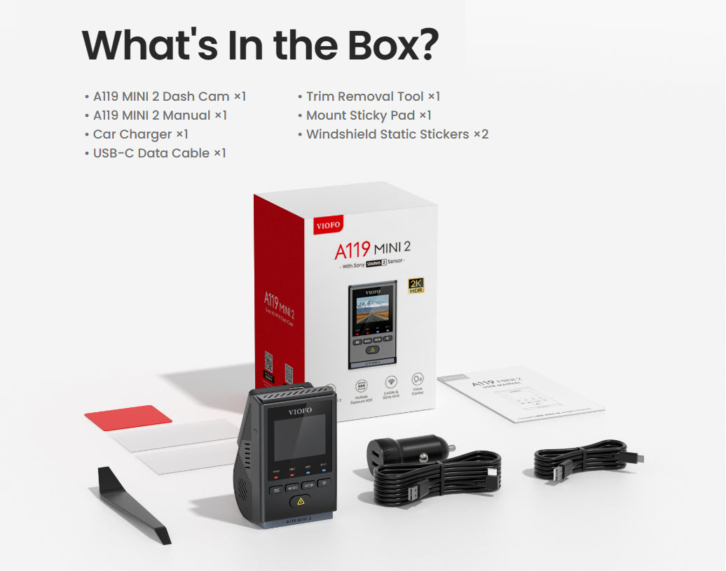 Viofo A119 Mini2 WiFi GPS - dashcamthailand ร้านจำหน่ายและติดตั้งกล้อง ...