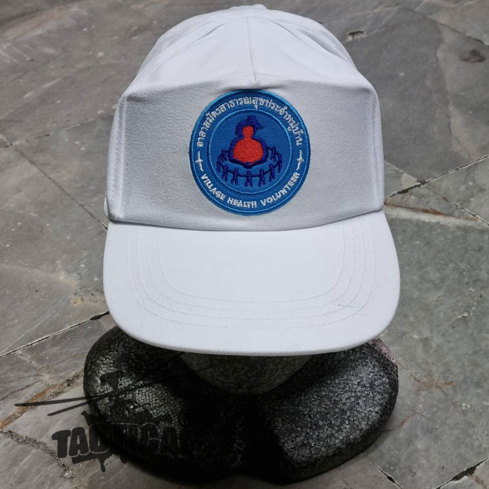 หมวกแก๊ป อาสาสมัครสาธารณสุขประจำหมู่บ้าน (อสม.) ซิปหลัง