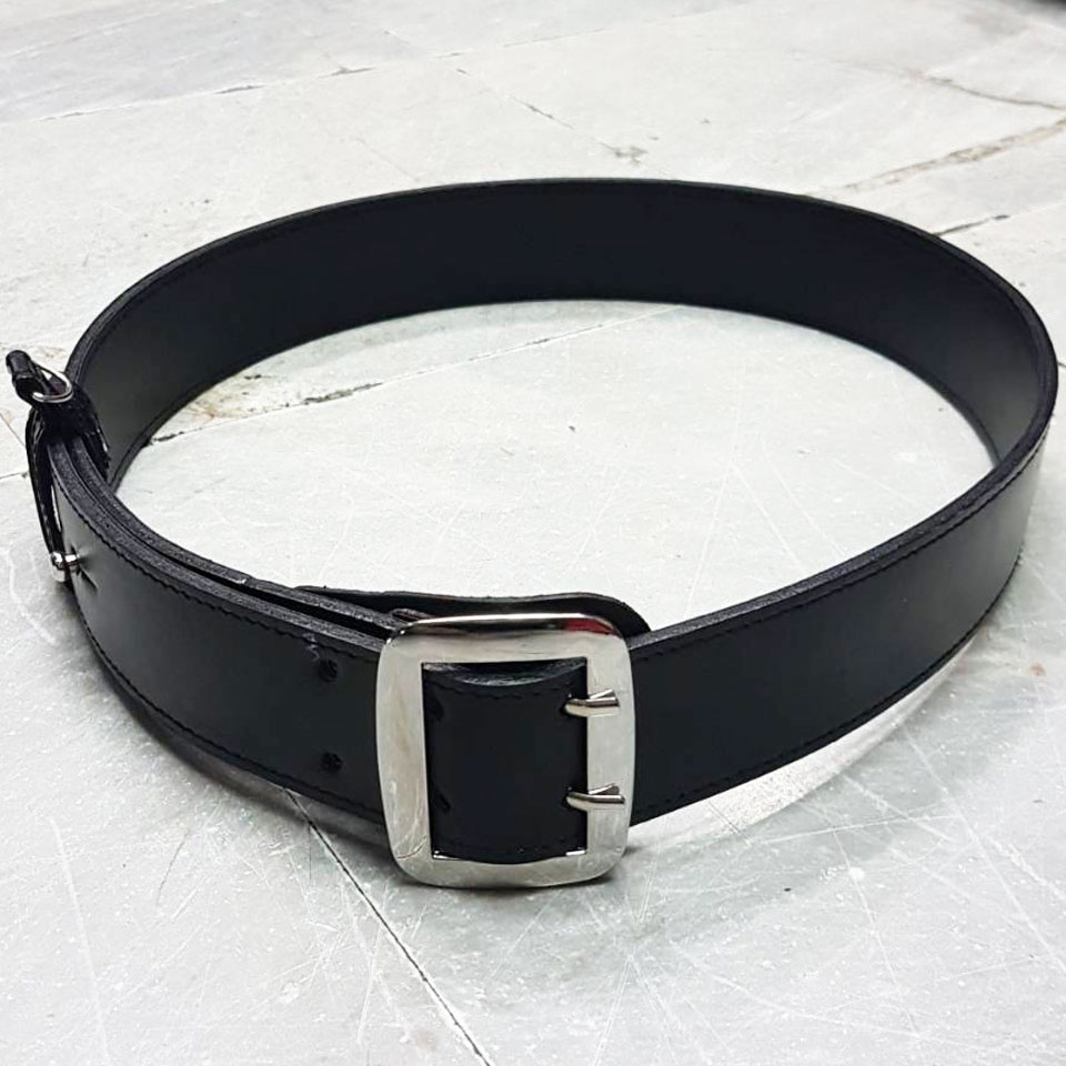 เข็มขัดหนัง ตร. หนังวัว (นุ่ม) ดำ 2 ด้าน