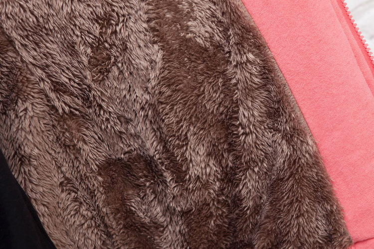 PreOrderไซส์ใหญ่ - เสื้อกันหนาวไซส์ใหญ่ คนอ้วน ผ้าฝ้าย มี Hood แต่งผ้าลูกไม้ที่หมวกและคอ สี : ชมพู / น้ำตาล