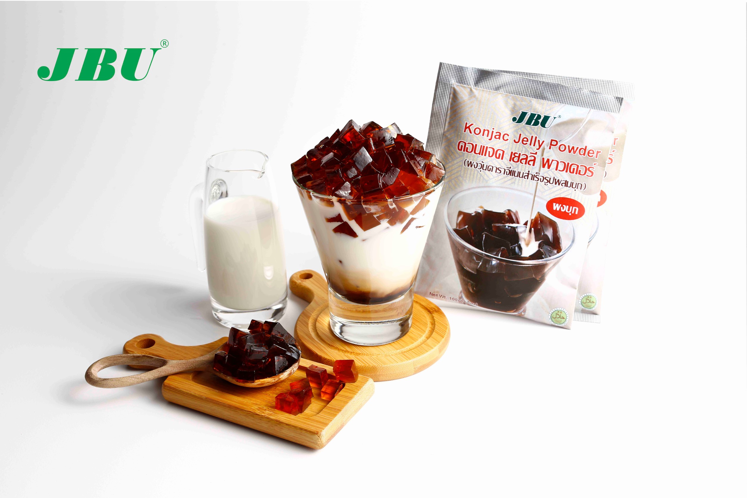 Konjac Jelly Powder ผงวุ้นคาราจีแนนสำเร็จรูปผสมบุก ตรา เจยีบู ขนาด 100 กรัม