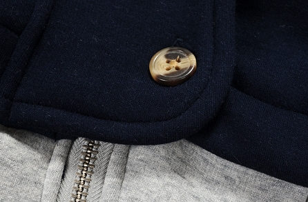 PreOrderไซส์ใหญ่ - เสื้อกันหนาวแฟชั่นไซส์ใหญ่ เหมือนเป็นผ้าสองชิ้น ติดซิปหน้า มีHood อุ่นแน่นอน สี : สีน้ำเงิน / สีดำ