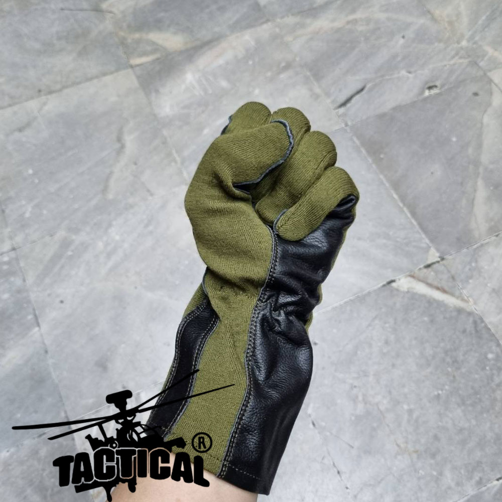 (SALE) ถุงมือนักบิน Nomex (Leather + Fabric Glove)