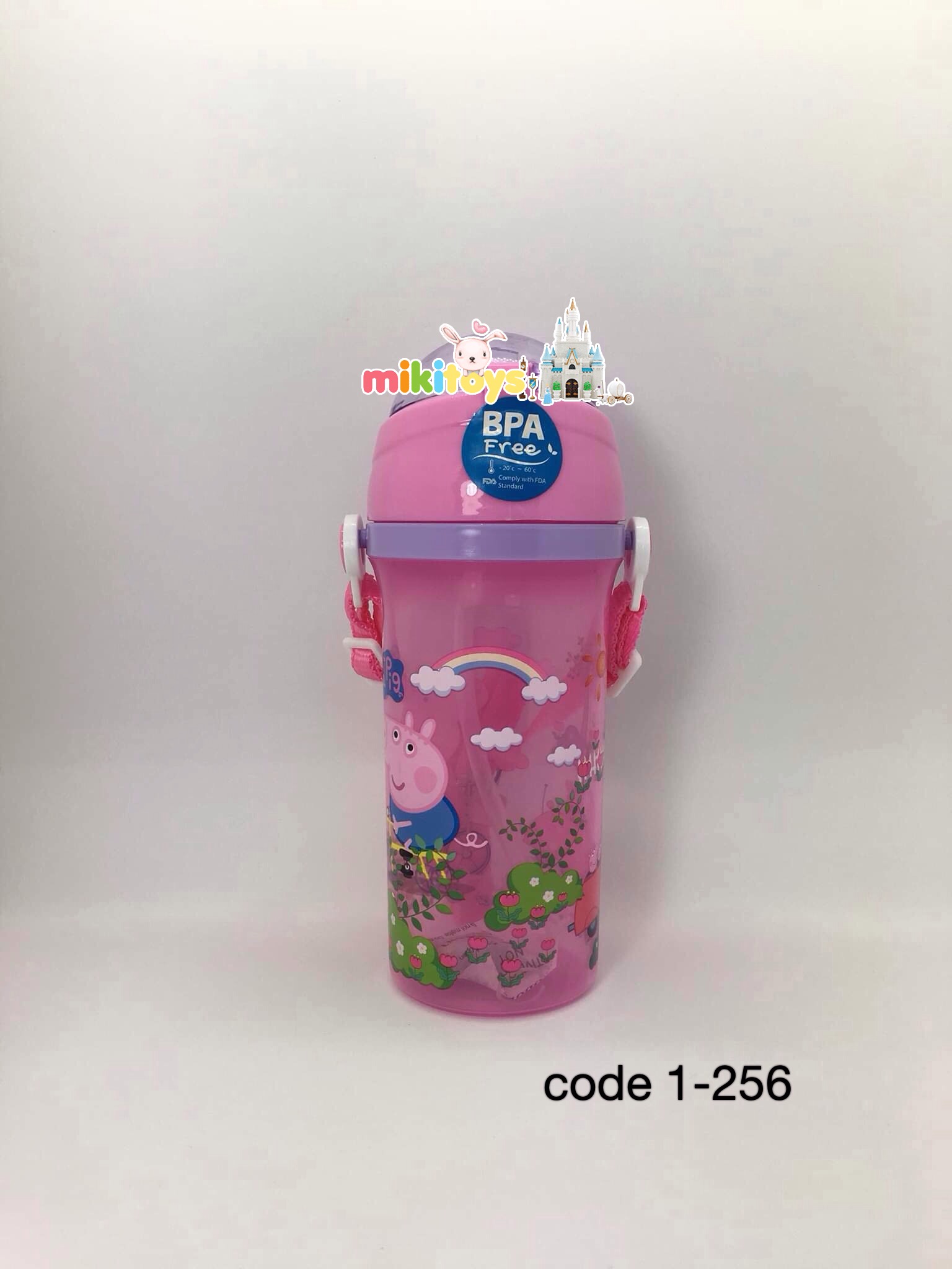 กระติกน้ำเด็กเพ้พป้า พิค Peppa Pig ด้านล่างขุ่น*BPA free ปลอดภัย