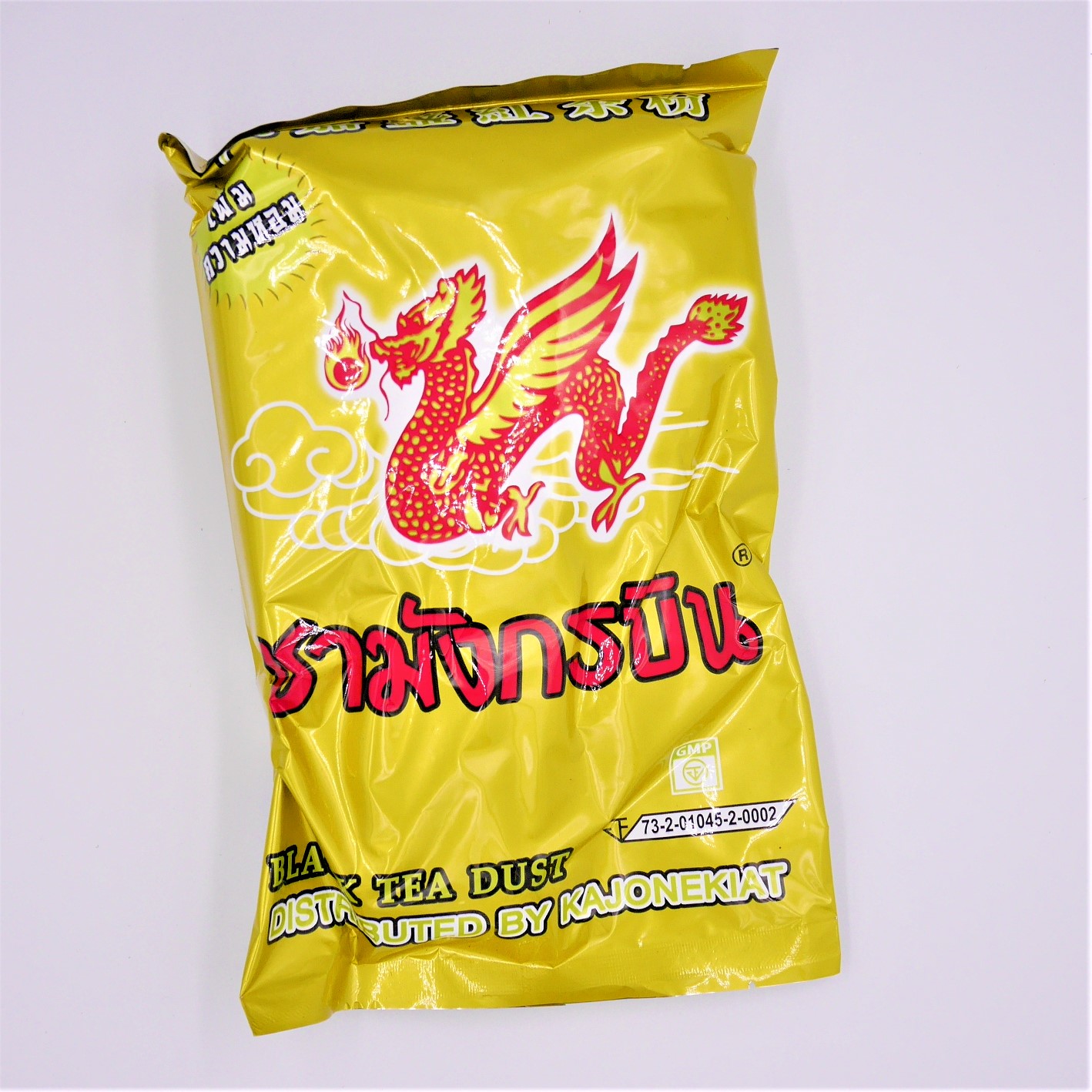 ชาแดง ถุงทอง ตรามังกรบิน 450กรัม ชาไทย ผงชาไทย ชงชาดำเย็น ชานมเย็น สีส้ม รหัส 1080