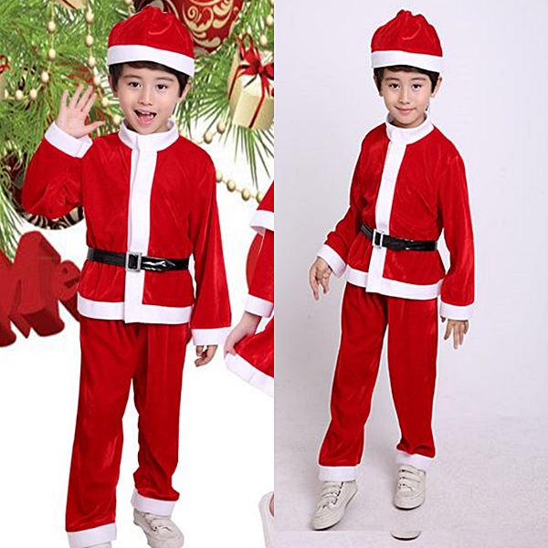 ชุดแฟนซีคริสต์มาสชุดซานต้าเด็กชายครบเซต