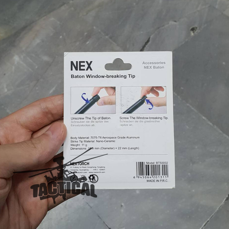 NEX Baton Accessories - Window-breaking Tip / Grip Ring