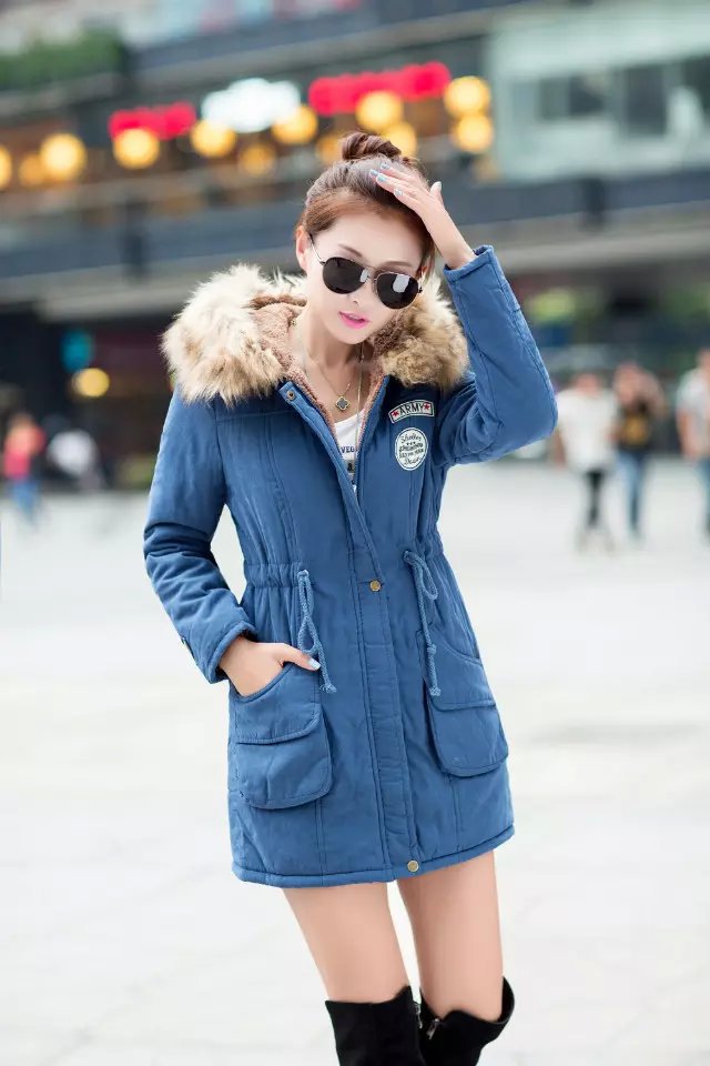 PreOrder - เสื้อกันหนาวแฟชั่นเกาหลี ข้างในเป็นขนสัตว์ มีHood ขนเฟอร์ สี : ดำ / แดง / เขียวทหาร / เขียวอ่อน / น้ำเงิน / ชมพูอ่อน / ส้ม / ชมพูเข้ม