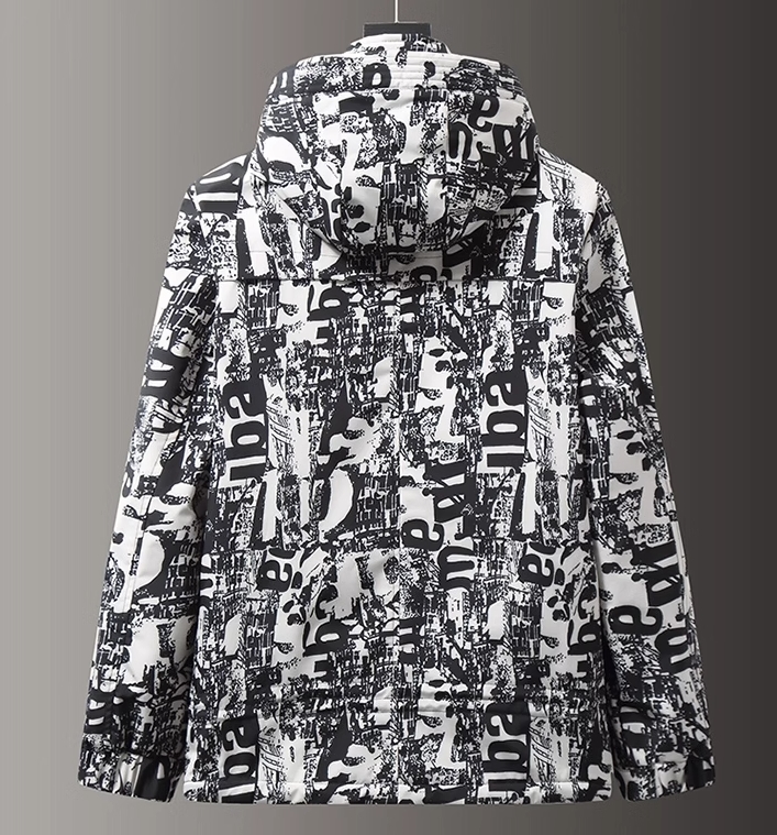 M2324-0019 เสื้อกันหนาวผู้ชายไซส์ใหญ่ บุนวม ลายเท่ๆ จ้า