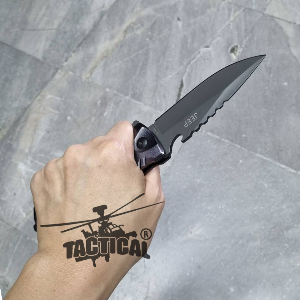 มีดพับ JEEP ลายไม้