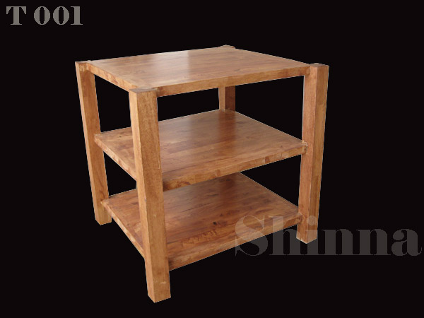 ชั้นวางทีวี เครื่องเสียง ไม้แท้