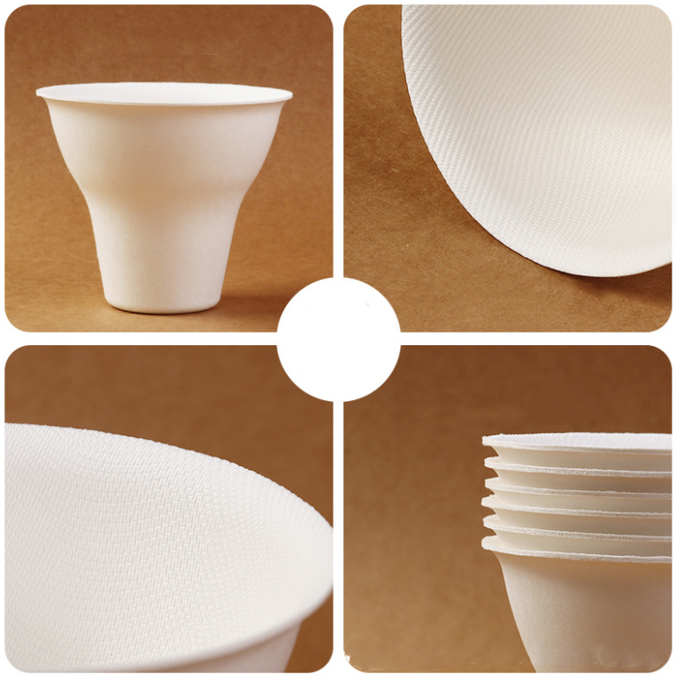 ถ้วยไอศครีม ของหวาน ขนาด 160-300 ml. ย่อยสลายได้ในธรรมชาติ (Biodegradable) แพ็ค 50 ชิ้น