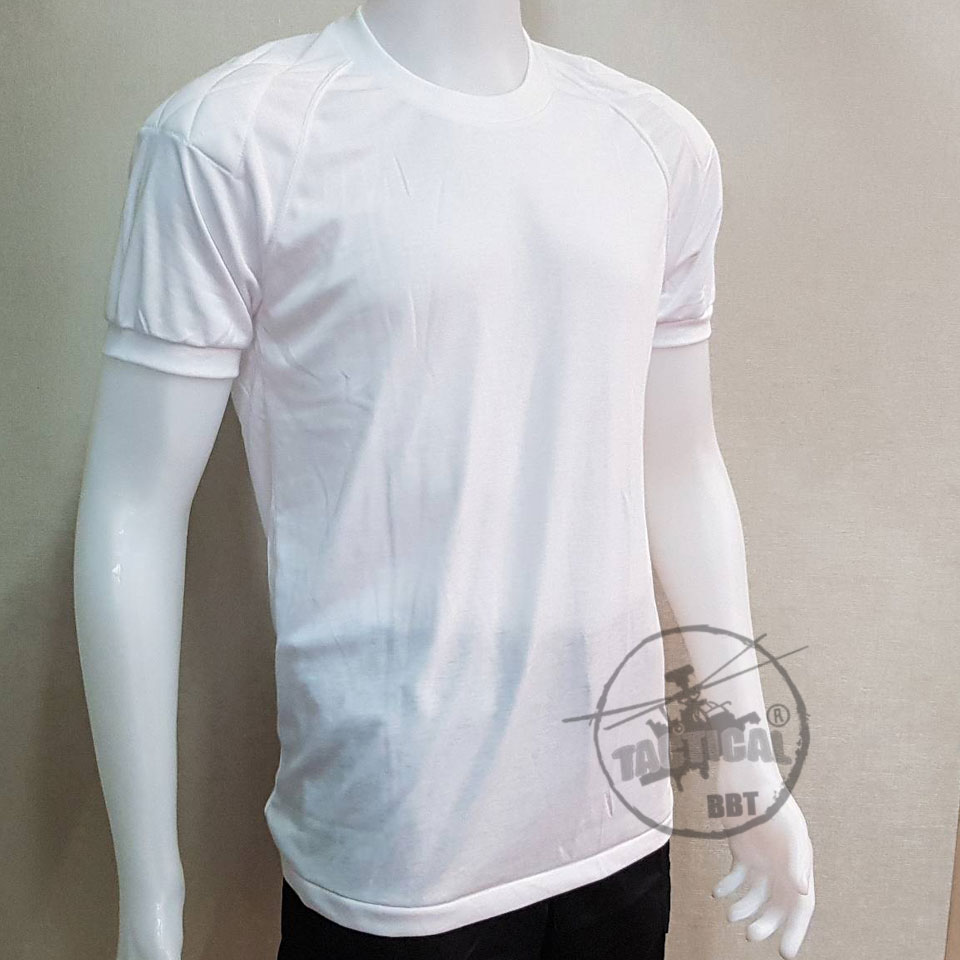 เสื้อยืดบุไหล่สั้น คอกลม ผ้า TC