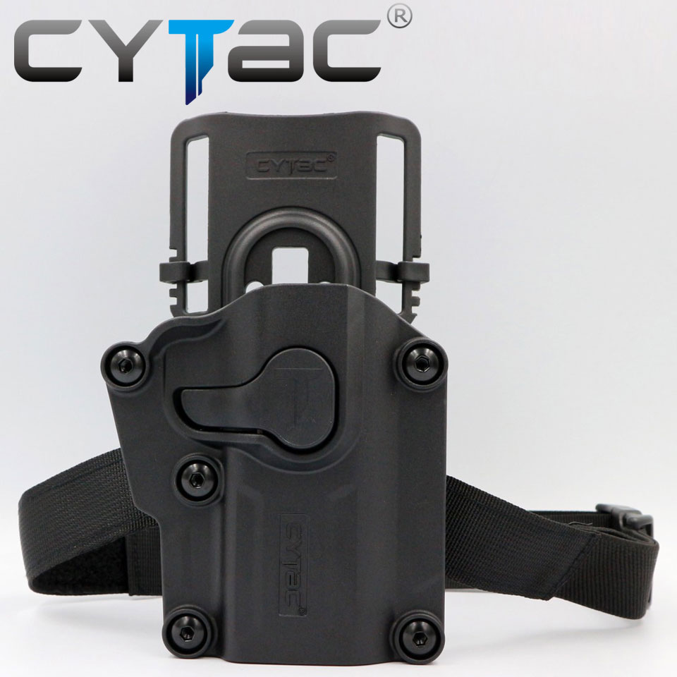 (งานแท้) ซองปืน Mega-Fit + เพลทลดต่ำ + รัดขา ยี่ห้อ Cytac