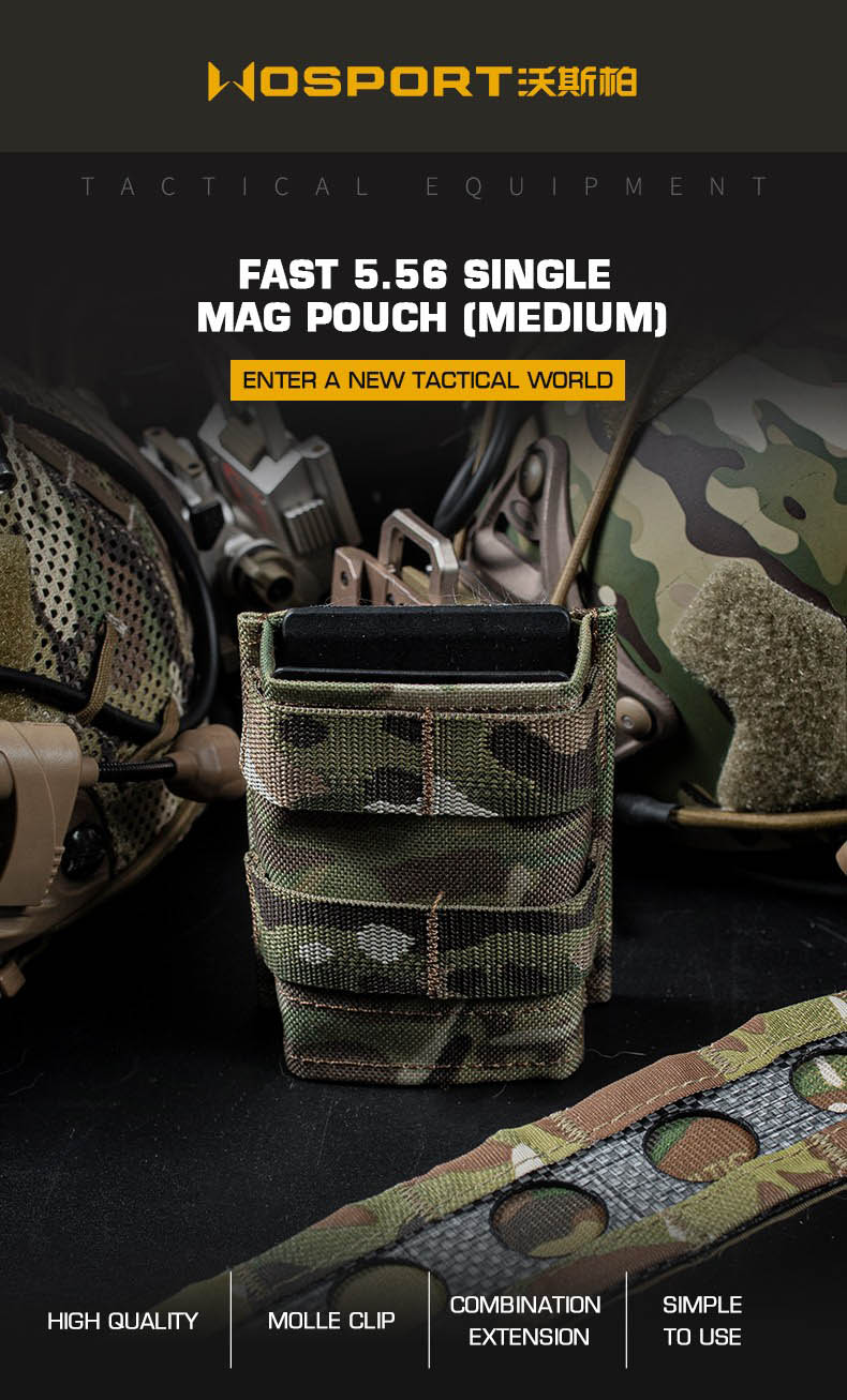 ซองแม็กกาซีนปืนยาว ทรง ESS รุ่น 5.56 (Wosport)