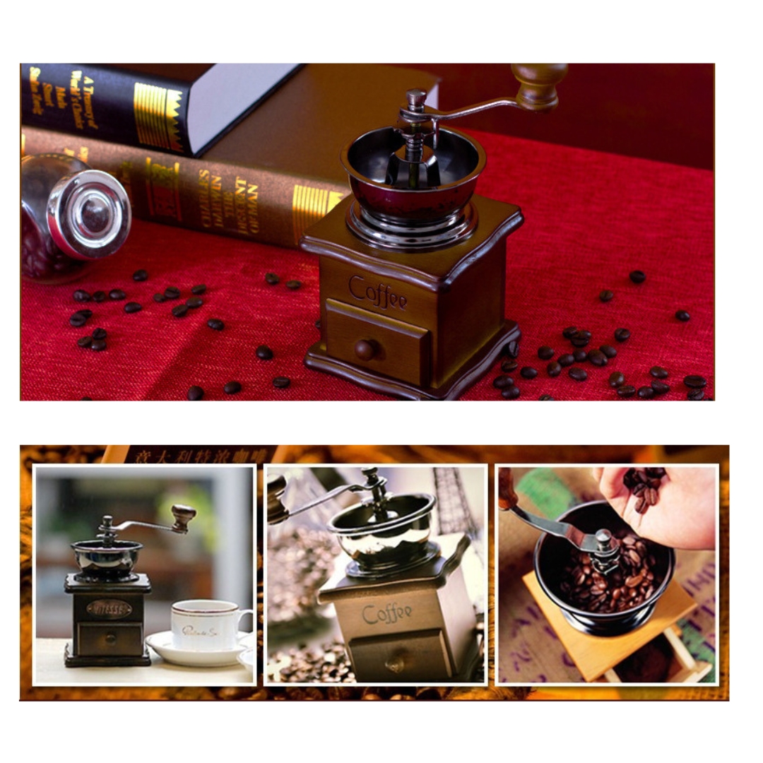 เครื่องบดเมล็ดกาแฟมือหมุน ย้อนยุคเหมาะสำหรับตั้งโชว์ รหัส 0216