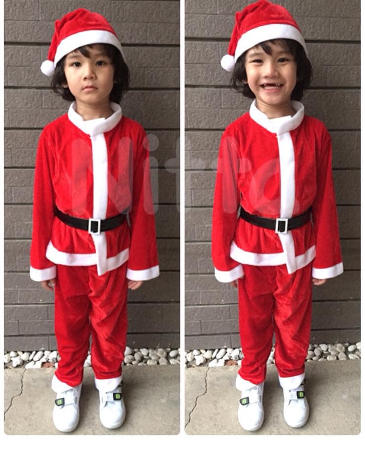 ชุดแฟนซีคริสต์มาสชุดซานต้าเด็กชายครบเซต