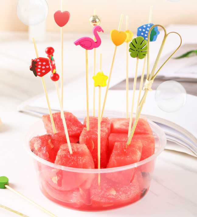 ไม้จิ้ม-ไม้เสียบอาหาร ความยาว 12 ซม. (แพ็ค 98-100 ชิ้น)