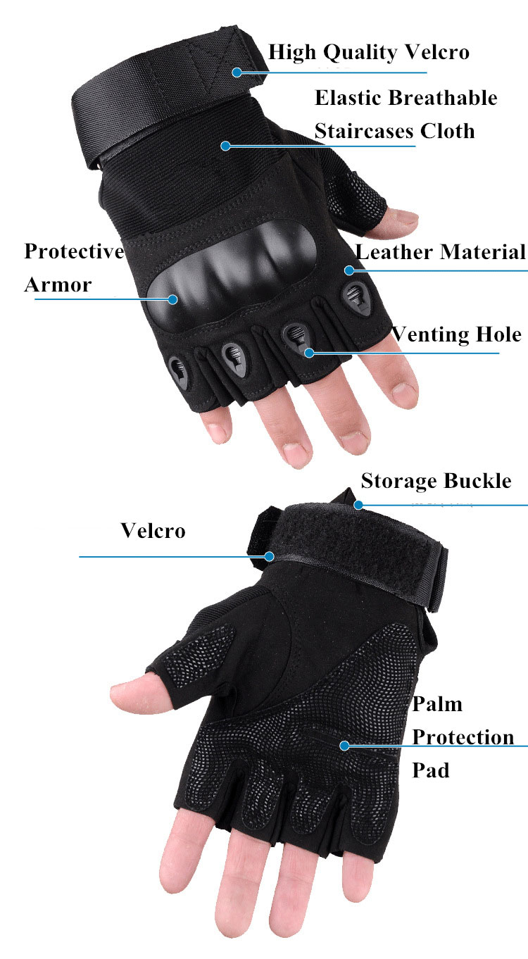 ถุงมือสนับแข็ง ครึ่งนิ้ว Bogie.1