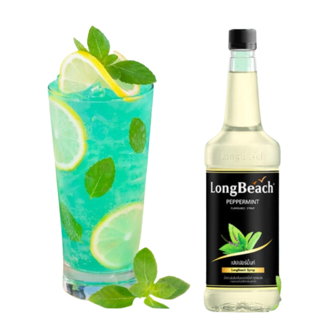 ลองบีชไซรัปเปปเปอร์มิ้น 740 มล. LongBeach PEPPERMINT Syrup 740 ml. รหัส 2600