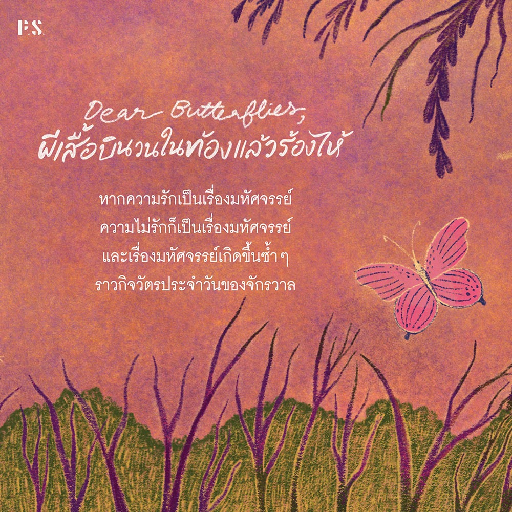 (ขอบไม่มีสี เริ่มส่ง 25/10/68) ผีเสื้อบินวนในท้องแล้วร้องไห้ ปารณีย์ ประภาพรพิพัฒน์ PS Publishing