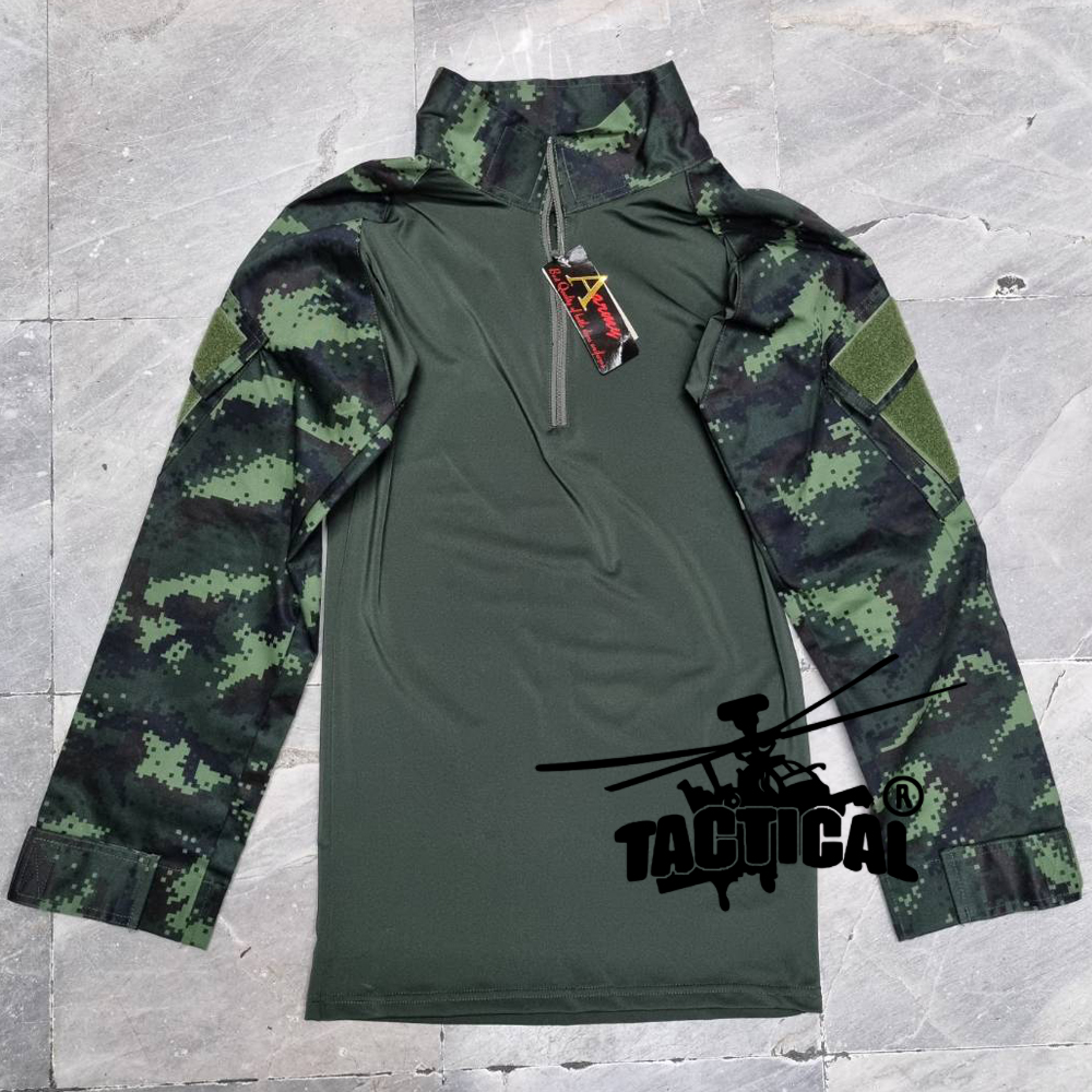 เสื้อ Combat Shirt ดิจิตอลทบ. กลางเขียว สีใหม่