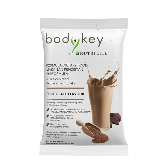 BodyKey by Nutrilite Meal Replacement Shake (Chocolate) บอดี้คีย์ รสช๊อกโกแลต อาหารเสริมลดน้ำหนัก ด้วยวิธีทดแทนมื้ออาหาร