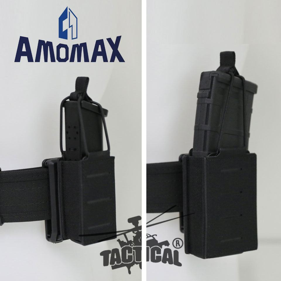 เพ้าแม็กกาซีนเดี่ยว รุ่นใส่แม็กปืนสั้น/ปืนยาว ยี่ห้อ Amomax
