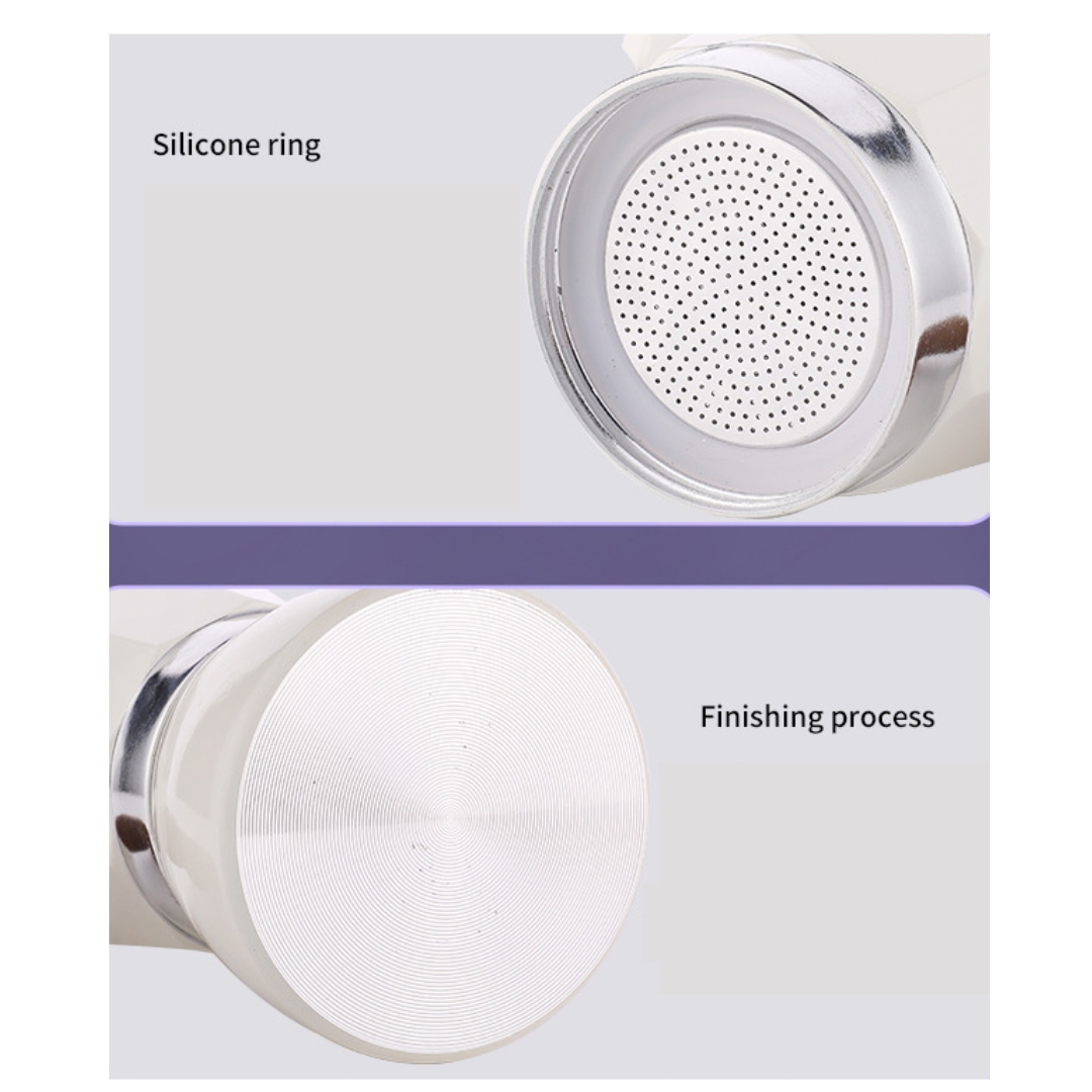 มอคค่าพอท กาต้มกาแฟ อลูมีเนียม ขนาด 3 คัพ 150 ml สีบูติกครีม Moka Pot 3 Cup Lake Blue รหัส 1839