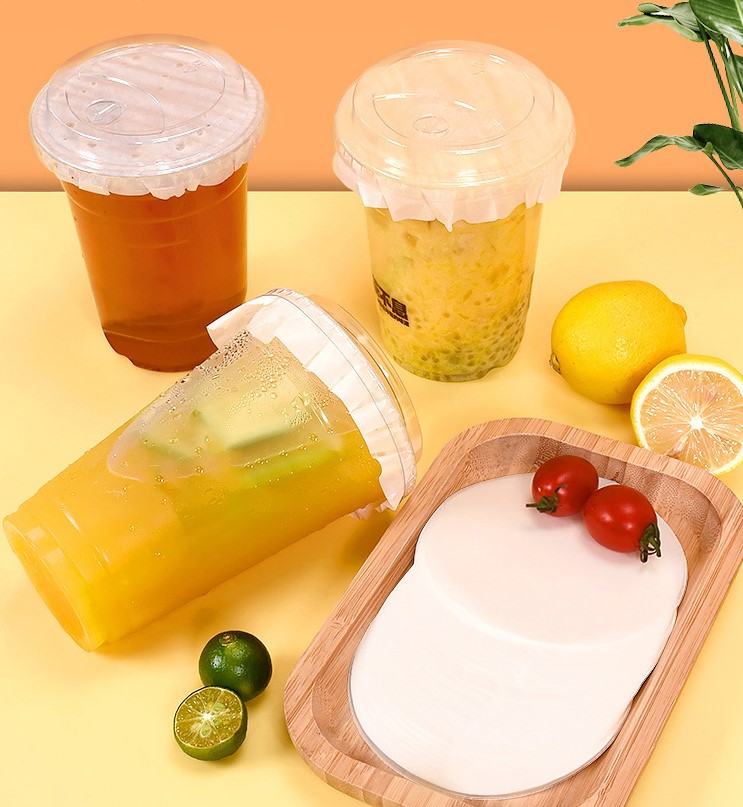 กระดาษไขปิดปากแก้ว กันหก