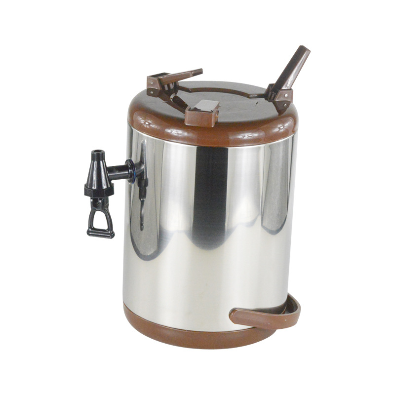 ถังเก็บชานม ถังจ่ายเครื่องดื่ม ร้อน-เย็น ถังคลูเลอร์ ความจุ 8 ลิตร สีน้ำตาล ตรา BOSS สีน้ำตาล รหัส 2470