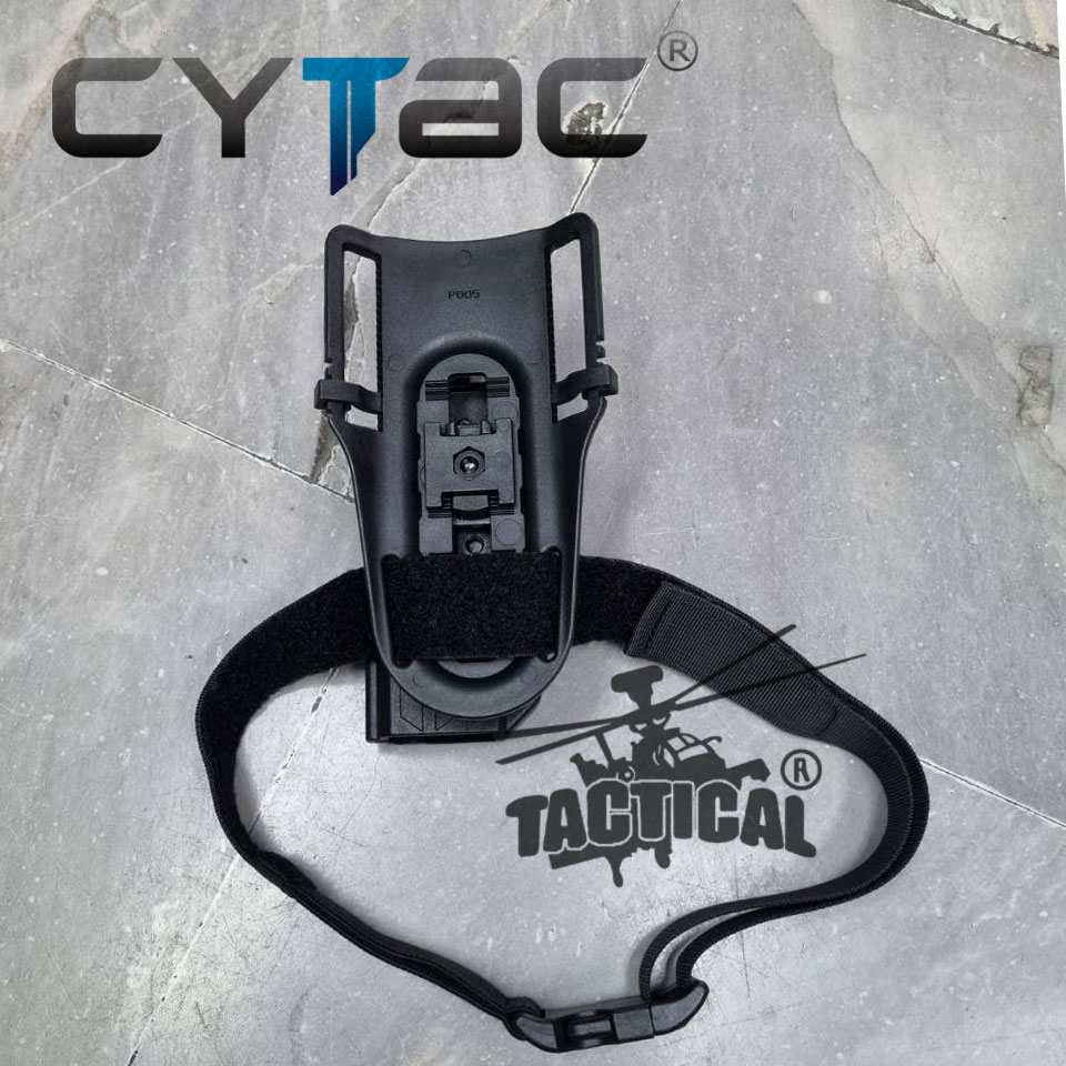 (งานแท้) ซองปืนปลดนิ้วโป้ง + เพลทลดต่ำ + รัดขา ยี่ห้อ Cytac