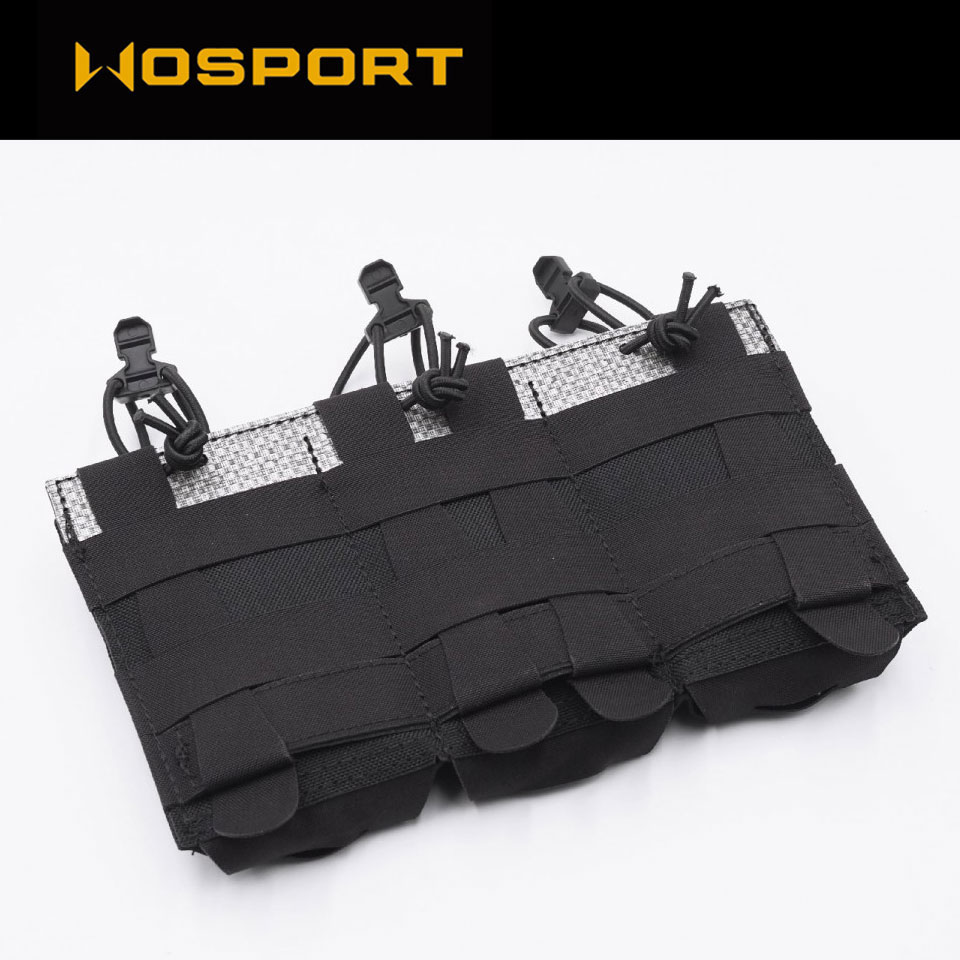 ซองแม็กกาซีน M4 (Lightweight Triple Elastic Mag Pouch) ยี่ห้อ Wosport