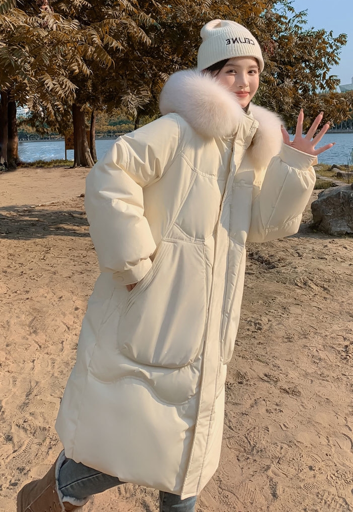 2324-0037 โค้ทยาวขนเป็ด ไซส์ใหญ่ มีเฟอร์ฟูล ๆ สวย ๆ จ้า