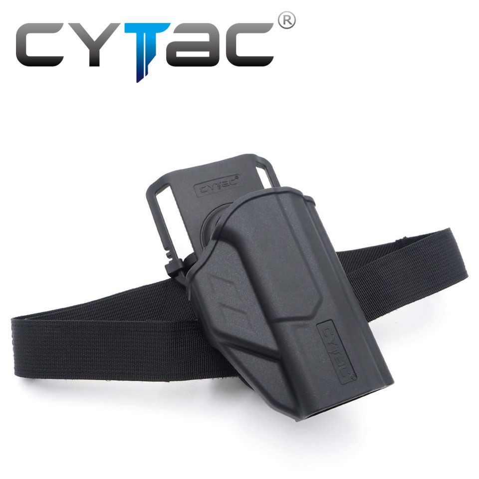 (งานแท้) ซองปืนปลดนิ้วโป้ง + เพลทลดต่ำ + รัดขา ยี่ห้อ Cytac